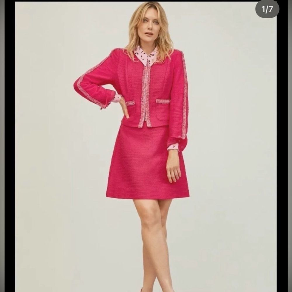CAbi Ballroom Tweed Jacket Fuchsia Large - Picture 9 of 10